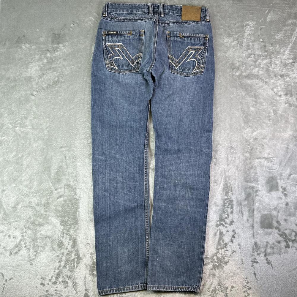 Derick Hibaler casual straight fit blue denim jeans mens size 34